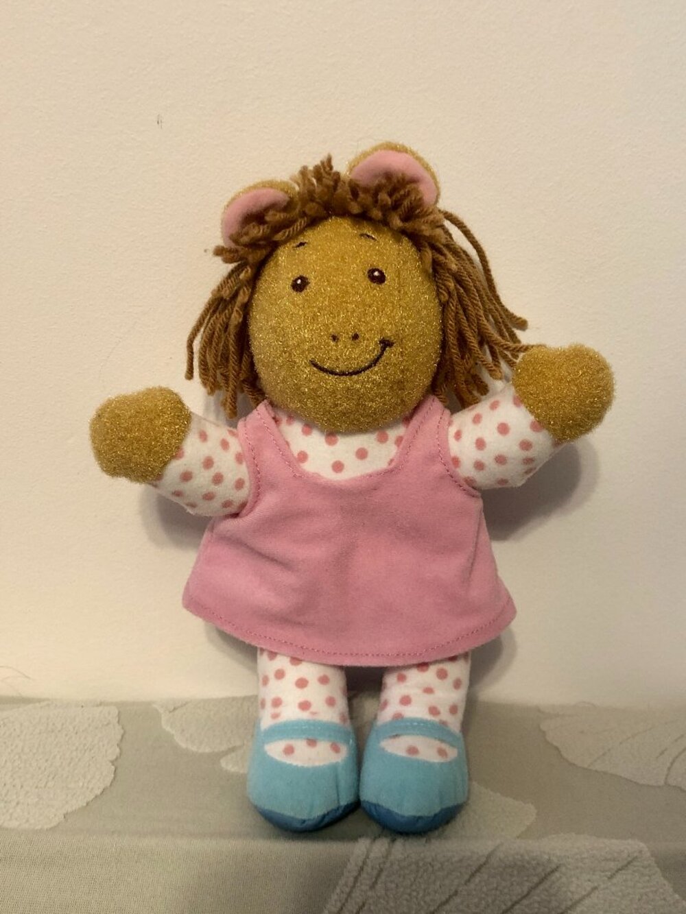 Arthur Sister D.W. Doll 1996 Vintage Talking PBS Plush 10” Playskool TESTED